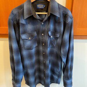 Pendleton Canyon wool shirt size Large/Tall, with snaps